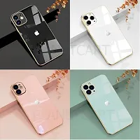 Thubans Soft Silicone Back Cover and Golden Frame Case Pattern for iPhone 14 pro-thumb4