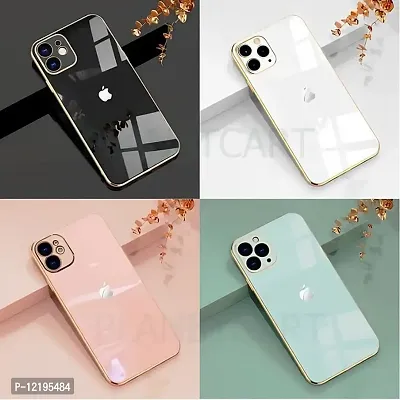 Thubans Soft Silicone Back Cover and Golden Frame Case Pattern for iPhone 14 pro-thumb5