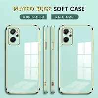 Thubans Soft Silicone Back Cover with Golden Frame Case Pattern for Realme 9I-thumb2
