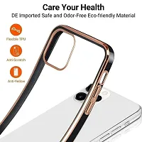 Thubans Soft Silicone Back Cover with Transparent and Golden Frame Case Pattern for Redmi Note 11 pro/Note 11 pro Plus-thumb4