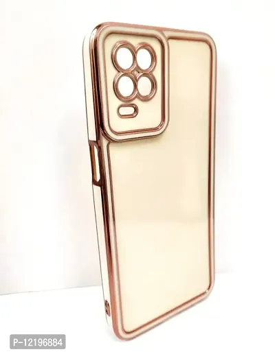 Thuban Soft Silicone Back Cover with Transparent and Golden Frame Case Pattern for Realme 9-thumb2