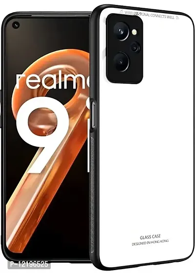 Thuban Glass Back case with Glossy Finish Bumper Cover for Realme 9i