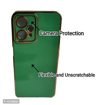 Thubans Soft Silicone Back Cover with Multiple Colur and Golden Frame for Realme 9 Pro Plus-thumb2