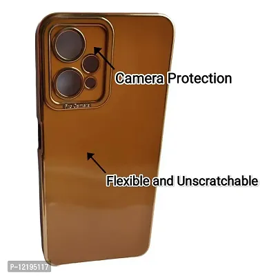 Thubans Soft Silicone Back Cover with Multiple Colur and Golden Frame for Realme 9 Pro-thumb2