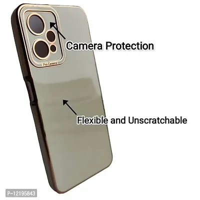 Thubans Soft Silicone Back Cover with Multiple Colur and Golden Frame for Realme 9 Pro Plus-thumb2