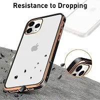 Thubans Soft Silicone Back Cover with Transparent and Golden Frame Case Pattern for Redmi Note 11/ Note 11s-thumb2