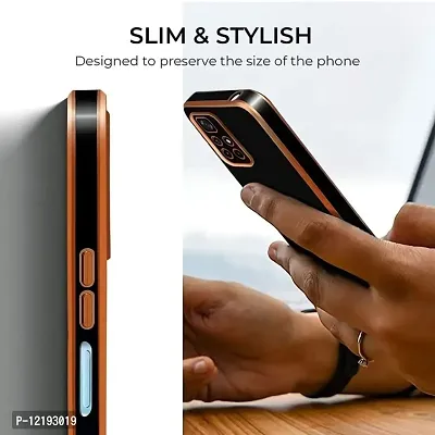 Thubans Soft Silicone Back Cover has Transparent and Golden Frame Case Pattern for Redmi Note 11T-thumb4