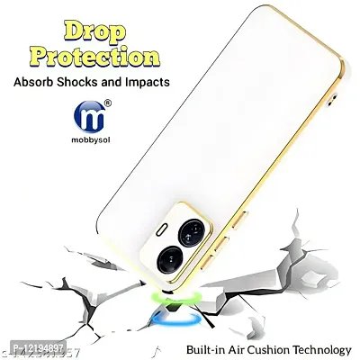 Thuban Soft Silicone Back Cover with Transparent and Golden Frame Case Pattern for VIVO T1 Pro 5G-thumb5