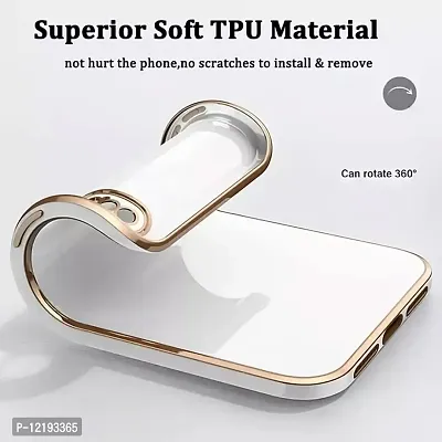Thubans Soft Silicone Back Cover with Golden Frame Case Pattern for VIVO T1 5G-thumb2