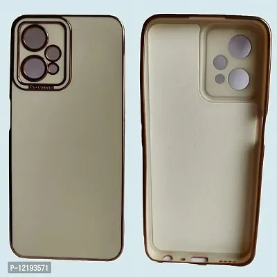 Thubans Soft Silicone Back Cover with Multiple Colur and Golden Frame for Realme 9 Pro-thumb0