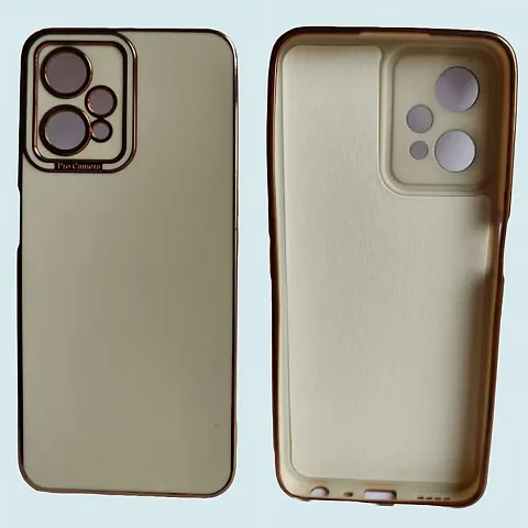 Thubans Soft Silicone Back Cover with Multiple Colur and Golden Frame for Realme 9 Pro