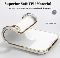 Thubans Soft Silicone Back Cover with Transparent and Golden Frame Case Pattern for one Plus 10R-thumb3