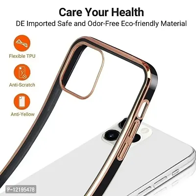 Thuban Soft Silicone Back Cover with Transparent and Golden Frame Case Pattern for Realme 9 Pro 5G-thumb5