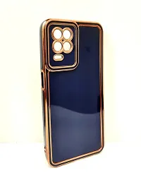 Thuban Soft Silicone Back Cover with Transparent and Golden Frame Case Pattern for Realme 9-thumb1