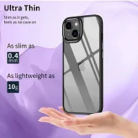 Thuban Compatible Case Clear with Color Border, Hybrid Shockproof Protective Phone Case, Slim Transparent TPU Bumper Cover for I Phone 14-thumb3