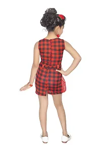 Raven Creation Girls Casual  Party wear(6-7 Years) Red-thumb1