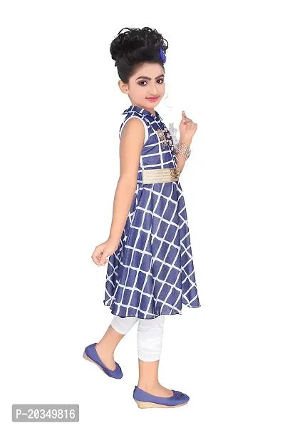 RAVEN CREATION Girls' Midi Dress (Midi_16 5-6 yr_Navy Blue_5-6 Years)-thumb3