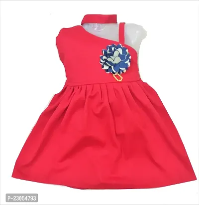 Classic Crepe Solid Dresses for Kids Girls