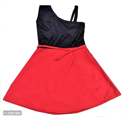 Classic Crepe Solid Dresses for Kids Girls-thumb2