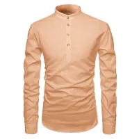 Classic Cotton Solid Short Kurtas for Men-thumb2