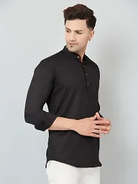 Classic Cotton Solid Short Kurta for Men-thumb3