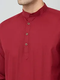 Classic Cotton Solid Short Kurta for Men-thumb1