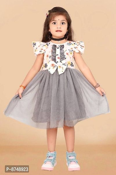 Fancy Cotton Blend Frock for Baby Girl-thumb0