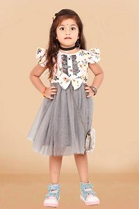 Fancy Cotton Blend Frock for Baby Girl-thumb2
