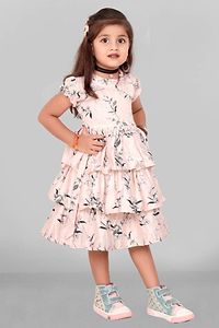 Fancy Satin Blend Frock for Baby Girl-thumb1