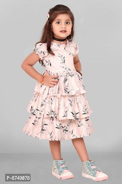 Fancy Satin Blend Frock for Baby Girl-thumb2