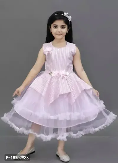 Fabulous Multicoloured Phantom Self Pattern Frocks For Girls