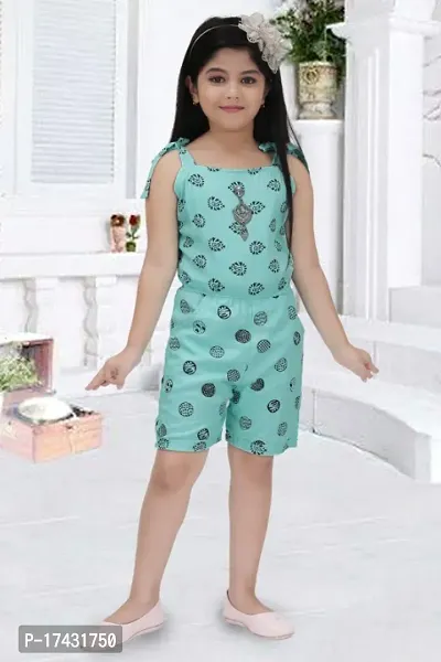 Girlrsquo;s Fancy Noodle Strap Jumpsuit For Party, Festive  Ethnic Wear.-thumb0