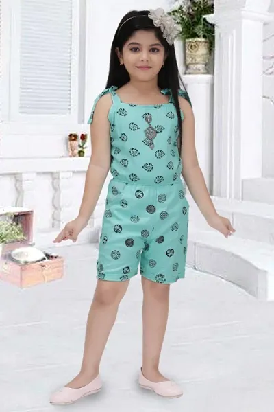 Girlrsquo;s Fancy Noodle Strap Jumpsuit For Party, Festive Ethnic Wear.