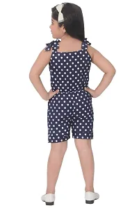 Girls Fancy Noodle Strap Above Knee Length  Rayon Fabric Jumpsuit For Festive, Party  Ethnic Wear.-thumb3