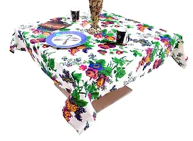 Miyanbazaz Textiles Cotton Square Floral Dining/Tea/Coffee Table Cover for Home (Multicolor, 60X60 Inch)-thumb1