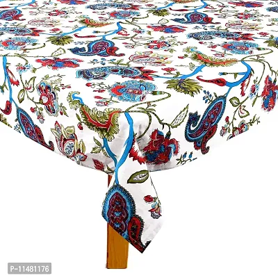 Miyanbazaz Textiles Table Cloth Cotton Table Cover Floral Print Dining Tablecloth Tea/Coffee Table Cover Center Table Cover Hotel Table Cover (65 x 68 Inch)-thumb2