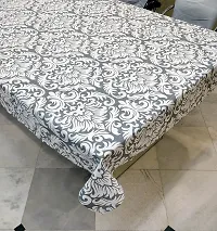 Miyanbazaz Textiles Damask Cotton Rectangular 6 Seater Table Cover/Dining Tablecloth (Grey, 60X85 Inch, Pack of 1)-thumb3