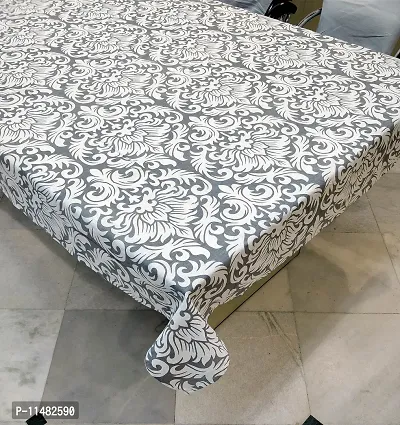 Miyanbazaz Textiles Damask Cotton Rectangular 6 Seater Table Cover/Dining Tablecloth (Grey, 60X85 Inch, Pack of 1)-thumb4