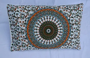 MIYANBAZAZ Cotton King Size Pillow Covers Orange (18X28 Inch Pillow Cover,2Pcs )-thumb1