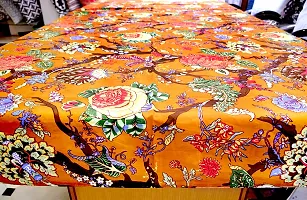 Miyanbazaz textiles 100% Cotton Table Cloth/Dining Table Cover- Brown Multi-thumb3