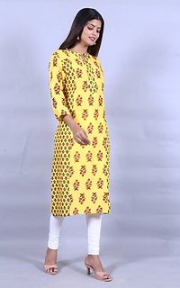 Classic Rayon Printed Kurta For Women-thumb1