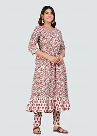 Women Casual Floral Printed Cotton Kurta pant-thumb2