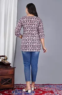 MIYANBAZAZ Women's Casual Printed Cotton Top-thumb1