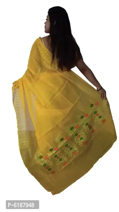 Beautiful Cotton Silk Jamdani Saree without Blouse piece-thumb4