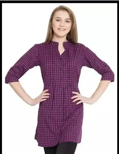 Elegant Checked Top For Women