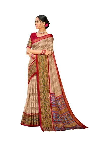 Latest Beautiful Art Silk Saree with Blouse piece