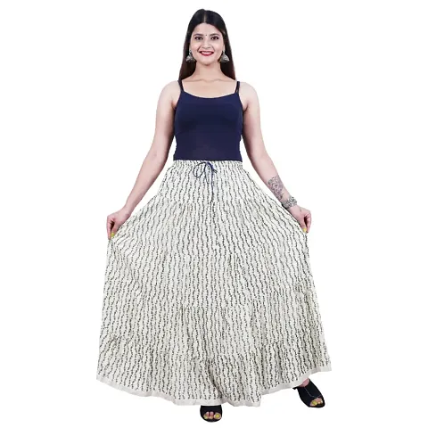 Stylish Printed Cotton Skirt For Women