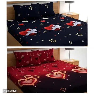 Wow Superb  2 double bedsheets  maching 4 pillow cover new combo-thumb0