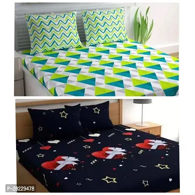 Wow Superb  2 double bedsheets  maching 4 pillow cover new combo