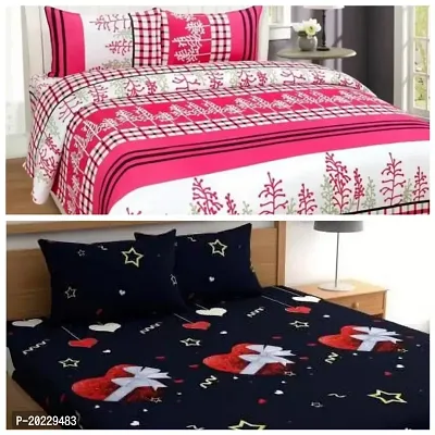 Wow Superb  2 double bedsheets  maching 4 pillow cover new combo-thumb0